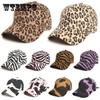 Leopard Print Plain Color Baseball Cap Corduroy Breathable Sunshade Warm Couple Hat for For Autumn and Winter