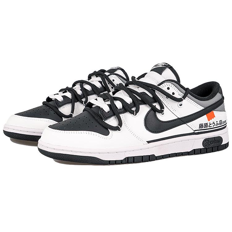 Nike Кроссовки Dunk RISK Racing Theme, Акияма Нескользящие Легкие Низкие Кеды для Скейтборда Мужские Черно-Белые DJ6188-002(Команда27-)