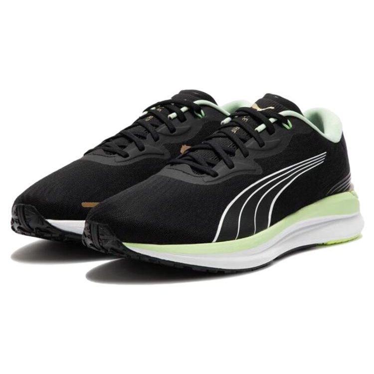 Puma Electrify Nitro 2 Удобная ткань Нескользящие Прочные Низкие Повседневные Кроссовки для бега Мужские кроссовки Черные Зеленые 377790-01
