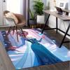 3D-печатный коврик Эльза, Холодное сердце, Снежинка, Противоскользящий коврик для офиса, стирающийся в машине, для гостиной, спальни, офиса - Разные размеры