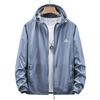 Летняя солнцезащитная одежда для мужчин, тонкая модная брендовая куртка с капюшоном, спортивная одежда для защиты от солнца Ice Silk для мужчин