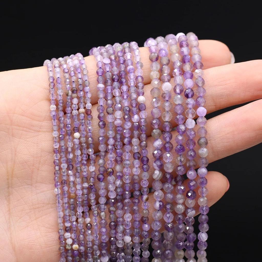 4 мм натуральный камень ограненные маленькие бусины аметисты лазурит кварцевые бусины для изготовления ювелирных изделий своими руками ожерелье браслет аксессуары