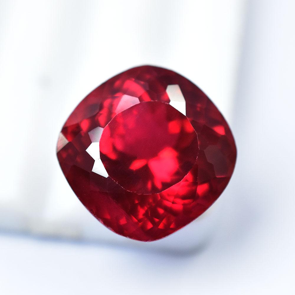 Natural Red Ruby Loose Gemstone 17.95 ct Square Cushion Cut Mozambique for Jewelry Making and Crafts