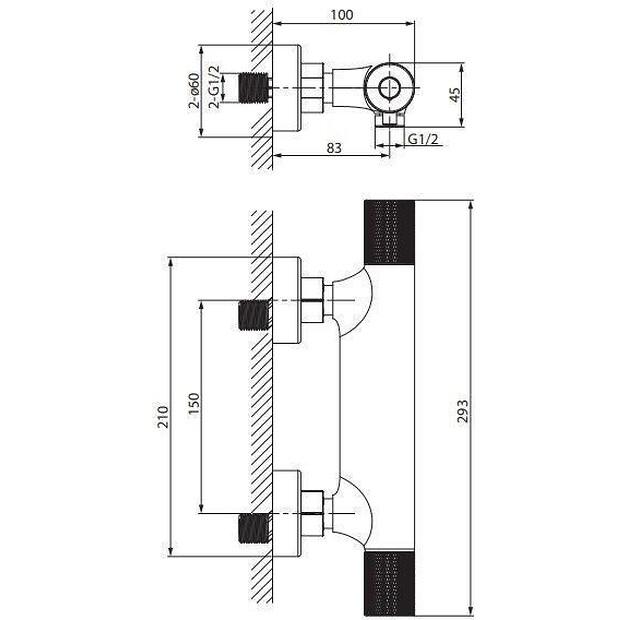 Смеситель Cersanit Термостатическая Zen S951582