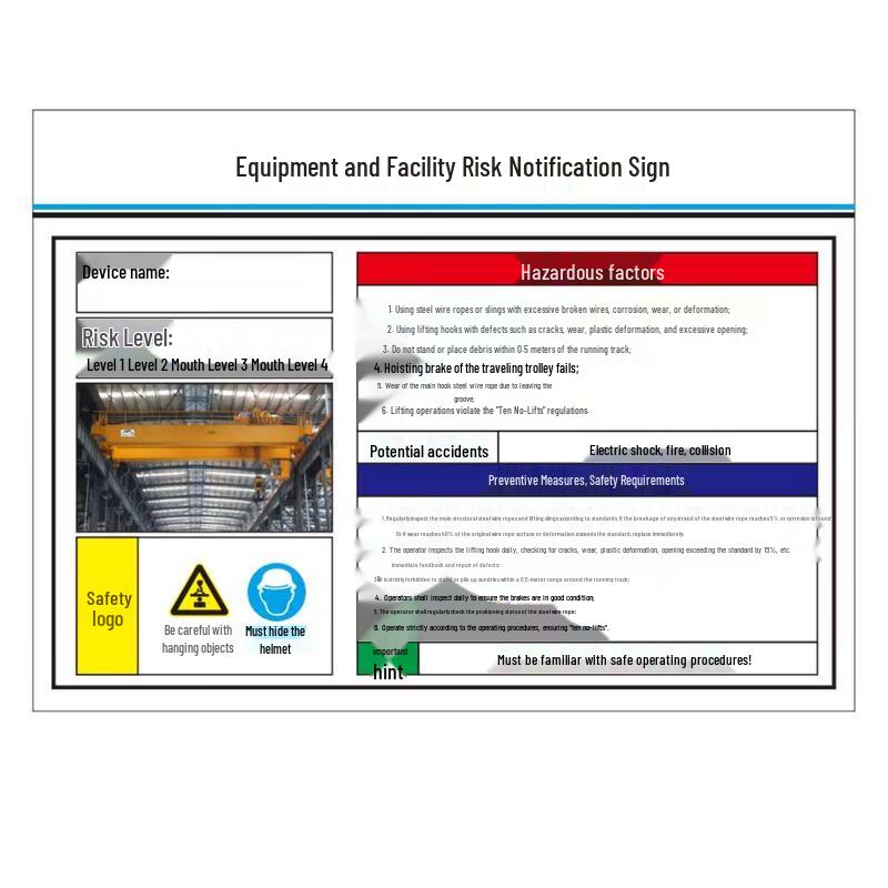 Gantry Crane Safety Warning Sign