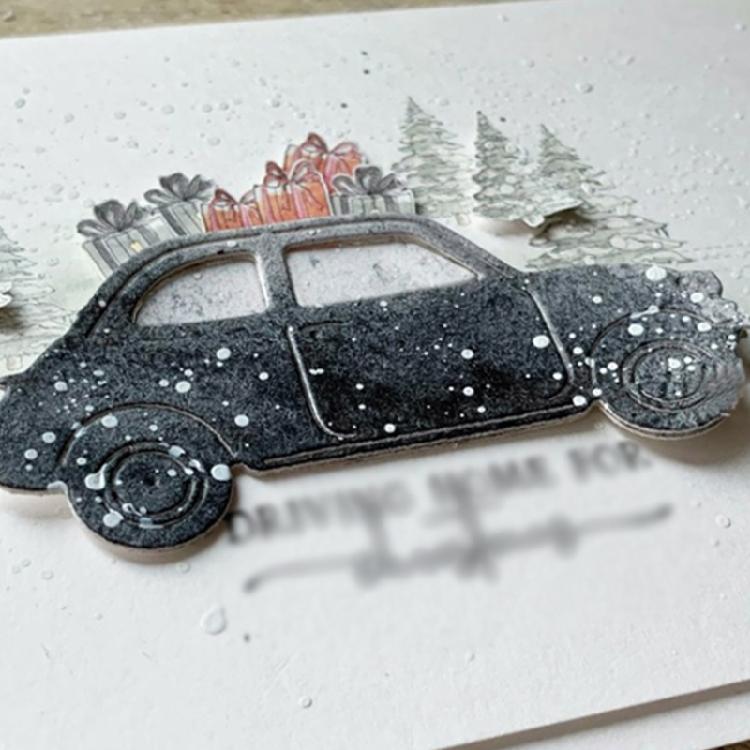 Автомобильные штампы для вырезания Приветственное Приглашение Открытка Празднование Дня Рождения Поздравление