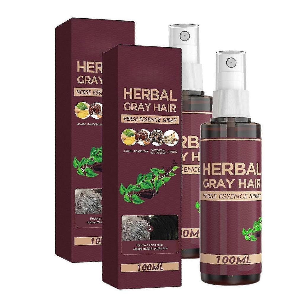 Herbal Gray Hair Restore Spray With Scalp Nourishment – Natural Color Restoration Essence 100ml