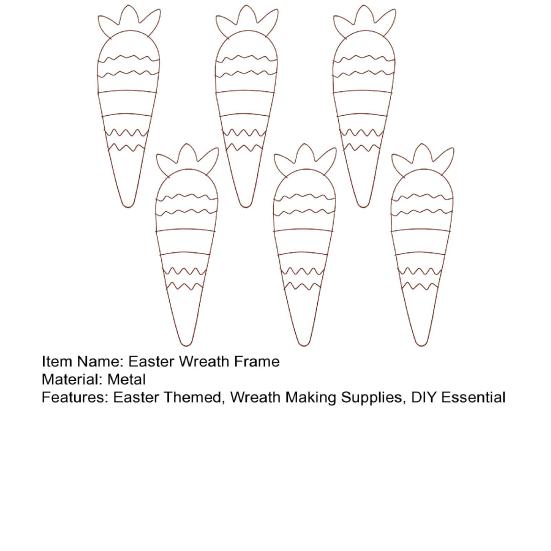 Пасхальный венок рамка в форме кролика, яйца, моркови, металлическая проволочная форма, проволочная рамка для венка своими руками, пасхальные венки, гирлянды, домашний весенний декор