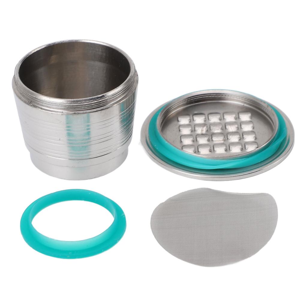 Кофейная капсула с ложкой-щеткой, фильтровальной бумагой, уплотнительным кольцом, квадратным отверстием, из нержавеющей стали, многоразовая кофеварка