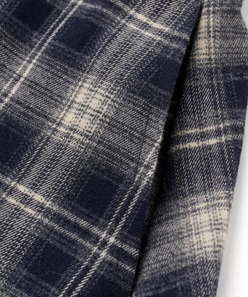 Visual Collector Fur Check Long Skirt [Vintage Blue]