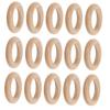 30Pcs Wooden Ring Beech Wood Craft Wood Ring Accessory Set Kit for DIY Home Decoration 7cm  2.76in
