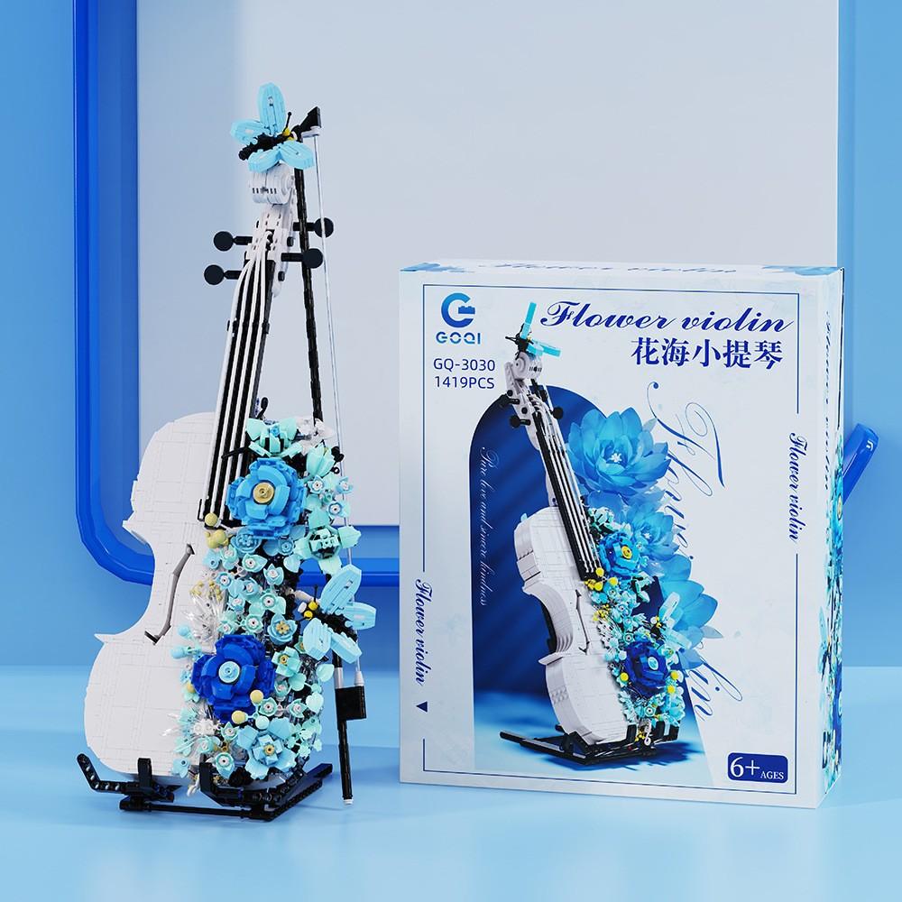 Takasaki 3030 Flower Sea Violin Украшения Модель Собранные строительные блоки Игрушка Девочки Подарок на День Святого Валентина