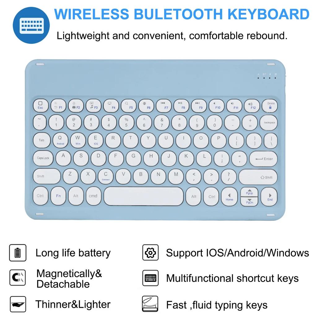 Tablets Keyboard Cover for IPad Pro 11 M4 2024 Bluetooth Keyboard Case Teclado for IPad Pro 11 2024 M4 Stand Case Funda