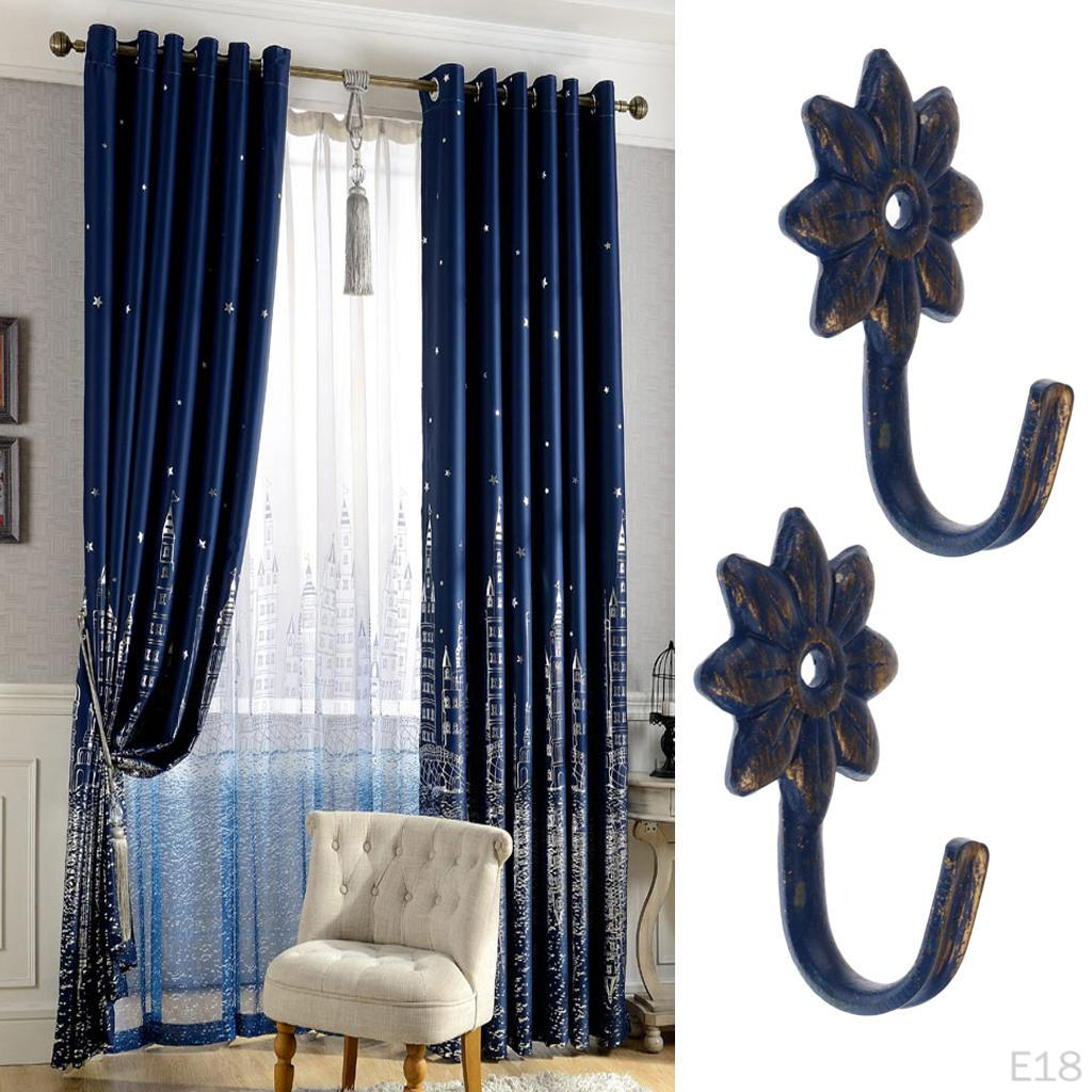2 x Vintage Tieback Holdbacks Curtain Tie Back Hanger Window Treatment Hardware