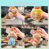 Adorable Creamy Bear Plush Keychain Accessory Cute Cartoon Gift For Fans