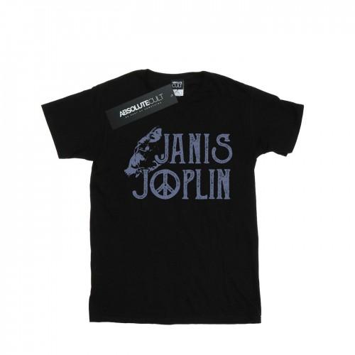 Janis Joplin Womens/Ladies Type Logo Cotton Boyfriend T-Shirt