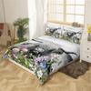 Пододеяльник с шотландской коровой, Акварельные цветы Животные Растения Постельный комплект 2/3 шт. для женщин мужчин взрослых Декор комнаты, Модный