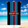 Quick Dry Beach Towel Martini Racing Pattern, Lightweight Absorbent Towel for Pool Beach Vacation Use