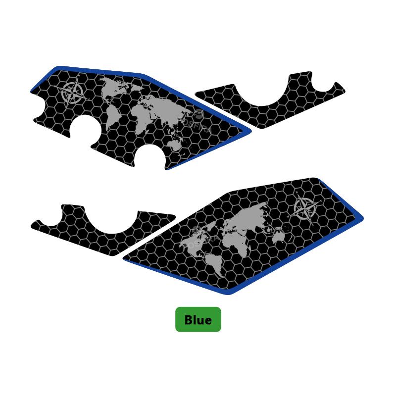 POSFIRA Motorcycle Footrest Panel Sticker Vinyl Decals for Kawasaki Versys 1000/S/SE 2017-2024 Foot Rest Accessories
