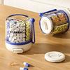 Large Capacity 4 Grids Pill Organizer Press Type Daily Pill Dispenser  Office