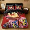 Tazmanian Devil Pattern Bedding Quilt Set Quilt Cover Pillowcase Home Birthday Gift(1 * duvet cover + 2 * pillowcase, without core)