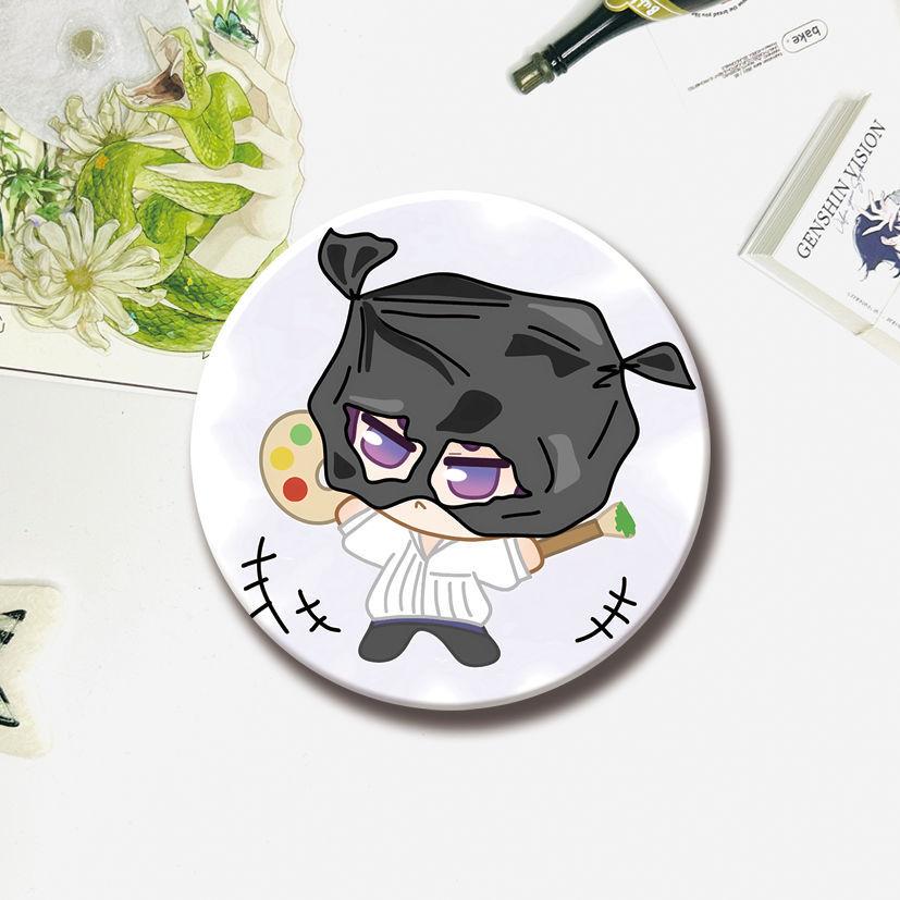 Значок 58MM Игра Любовь и Глубокий Космос Силус Рафаэль Зейн Ксавьер Калеб Круглый Аниме Эмблема Брошь Булавка Украшение для Рюкзака Подарок для Фанатов