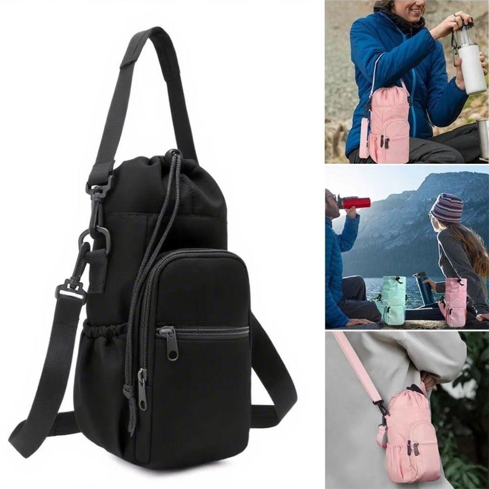 Adjustable Strap Water Bottle Bag Insulated Vacuum Cup Carrier Cover  for Outdoor