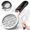 Handheld 45X Magnifying Glass 3LED Light Coins Stamps Magnifier Jewelry Loupe  Kids Seniors Reading