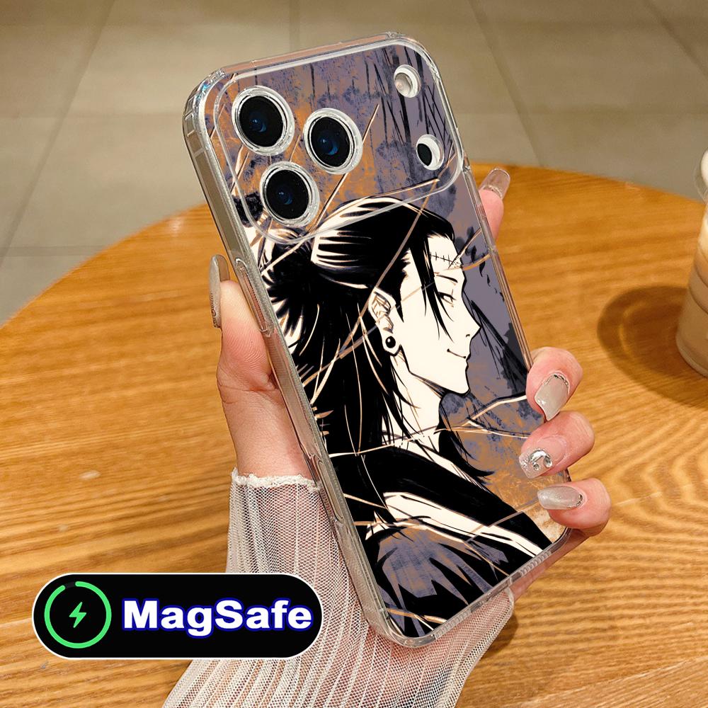 Чехол для телефона Jujutsu Kaisen Geto Suguru для iPhone 17 16 15 14 13 12 11 Air Pro Max Plus Mini Magsafe Прозрачный Цветной Чехол Красивый