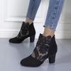 Lace-Up High Heel Sandals for Women Open Toe Platform Ankle Boots Summer Booties