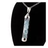Stones and Minerals. Raw Aquamarine Necklace. 50 Mm Tube Model.