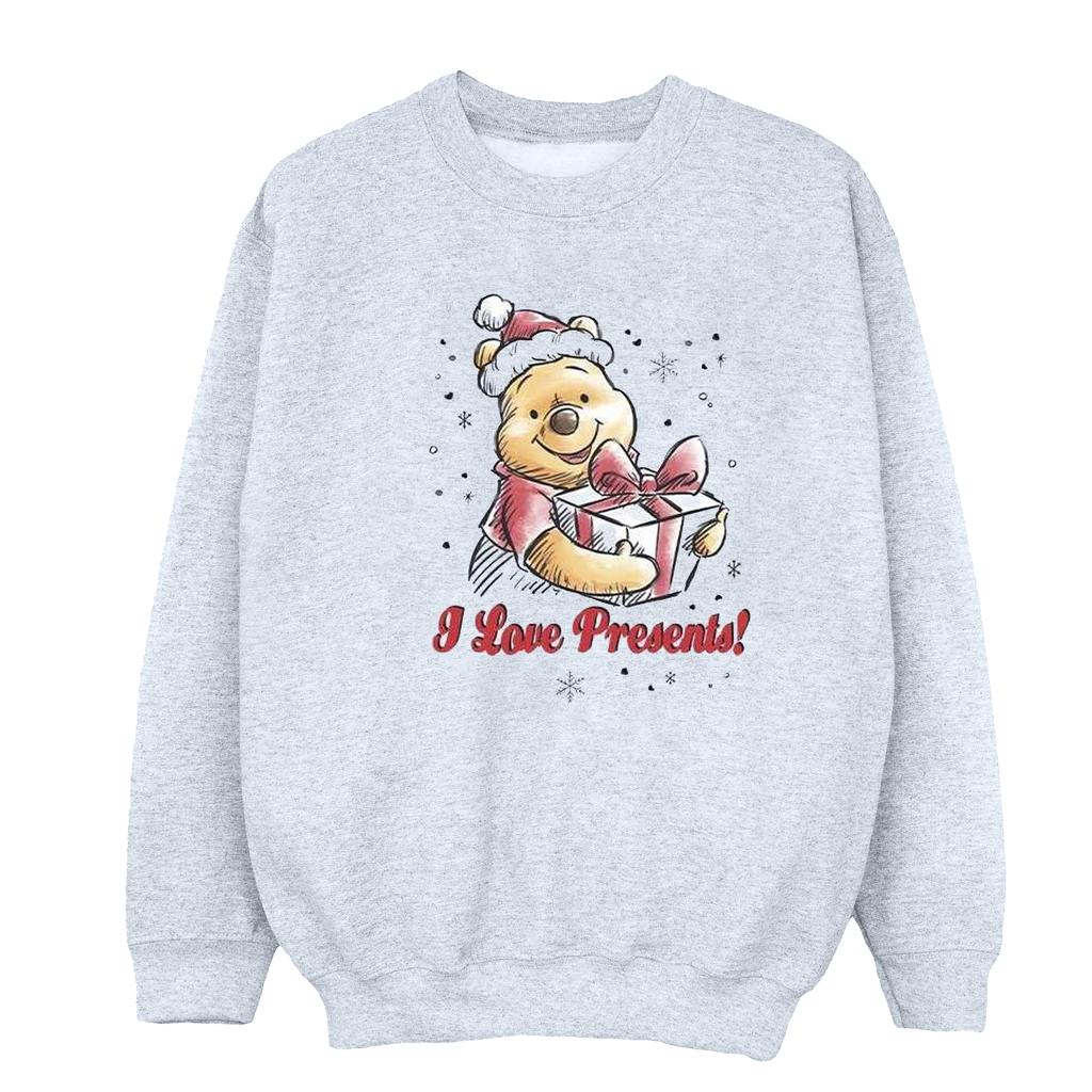 Disney Womens/Ladies Winnie The Pooh Love Presents Sweatshirt