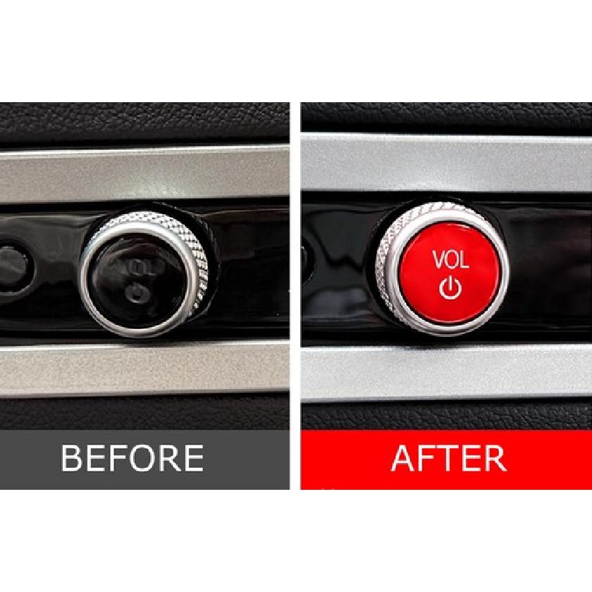 M-Sports Red Stereo Vol Center Knob Trim Button For BMW 2 3 4 Series X5 X6 X7 Z4