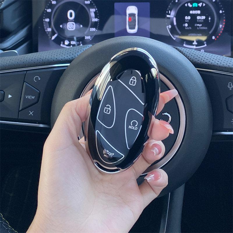 Модный чехол-брелок из ТПУ с 7 кнопками для автомобильного ключа Hyundai Ioniq 6 New Grand Prix Gn7 Kona, защитный держатель, аксессуары