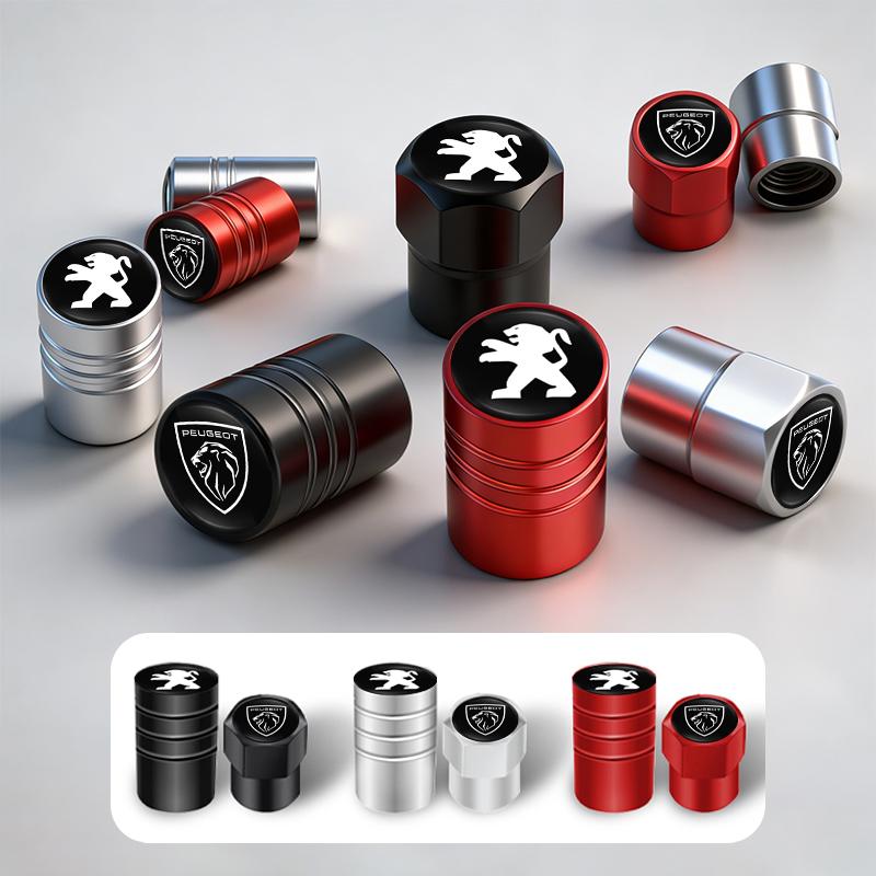 Car Tire Wheel Valve Caps Cover Metal Car Key Chain Ring Keychain For Peugeot 206 307 308 3008 207 208 407 408 5008 301 508 2008