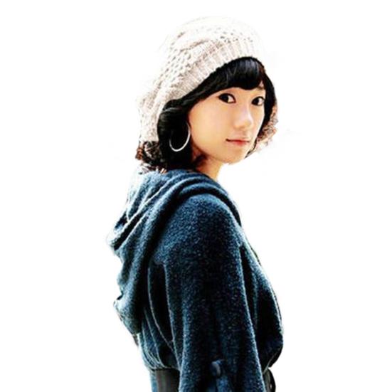 Берет Высокоэластичный Удобный в Носке Удобный Женский Однотонный Вязаный Берет для Улицы