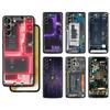 Motherboard Circuit Board Case For Samsung Galaxy S22 S23 S20 S21 FE S10 Plus S9 Note 20 Ultra 10 Plus Soft Phone Shell