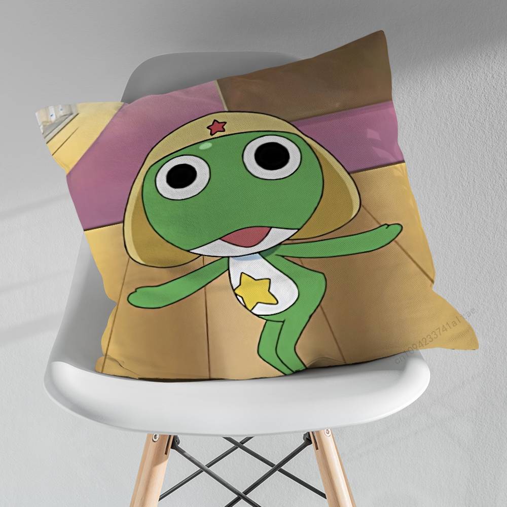 GGunsou FFrog KKeroro Pillowcase for Sofa Room Office Decor Printing  Merchandise AllMatch Cushion Cover