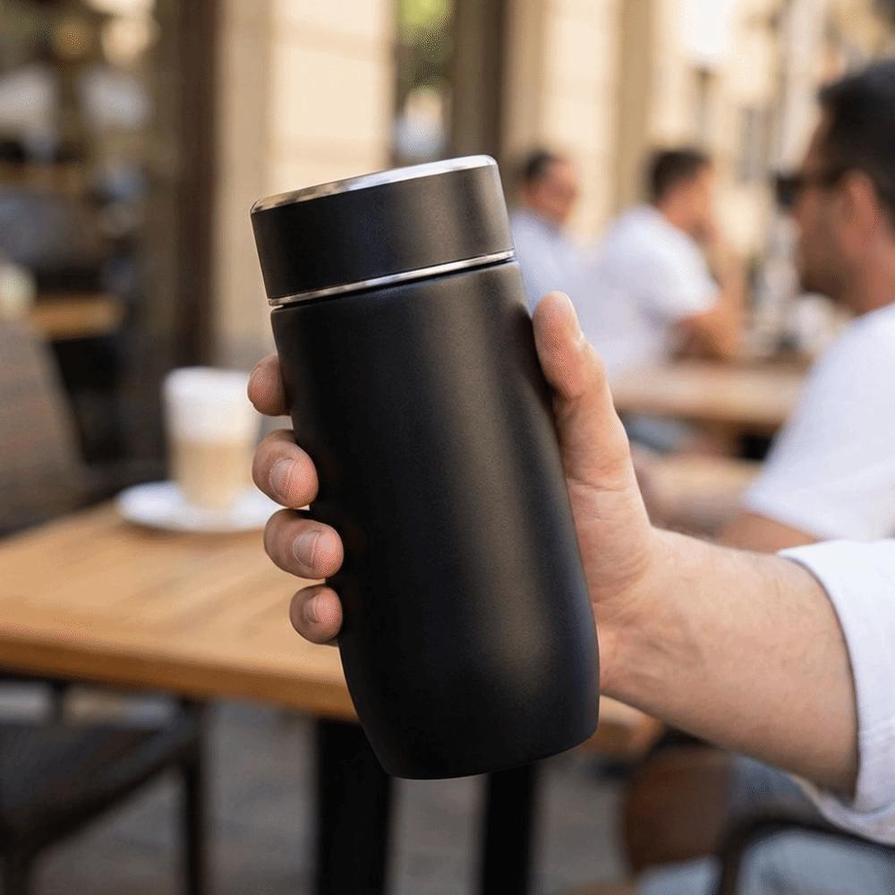 350ml Stainless Steel Insulated Cup with Tea Filter Coffee Vacuum Flasks Business Use