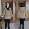 Winter Warm Hooded Cotton Coat Fashion Thickened Youthful Jacket Petite Outfit