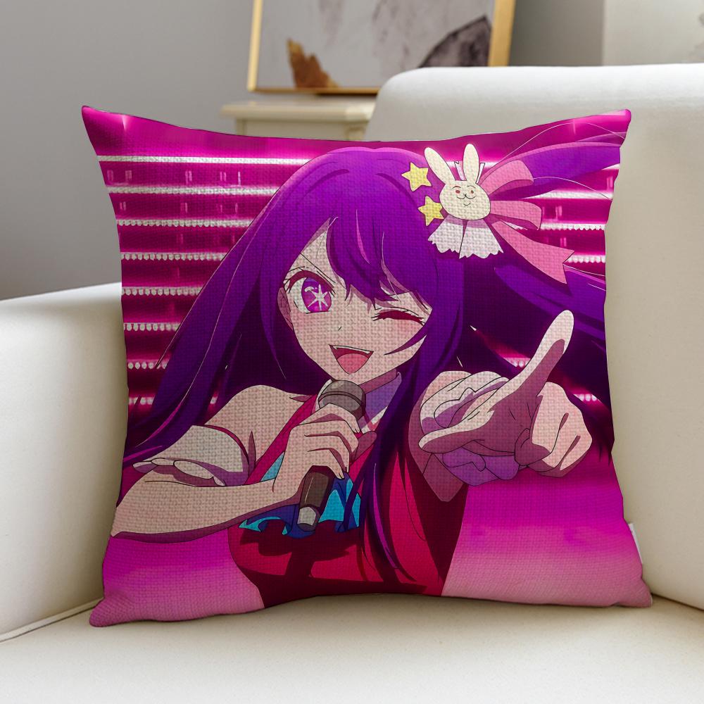 Popular OOshi no KoS Cushion Cover Breathable and skinfriendly linen pillowcase square removable and washable cushion