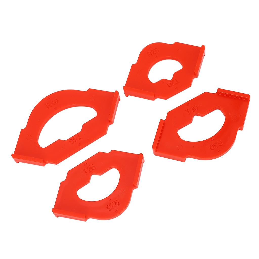 4 Pcs Corner Trimming Template R20 T20 R25 T25 R30 T30 R40 T40 Quick Positioning Router Corner Jig