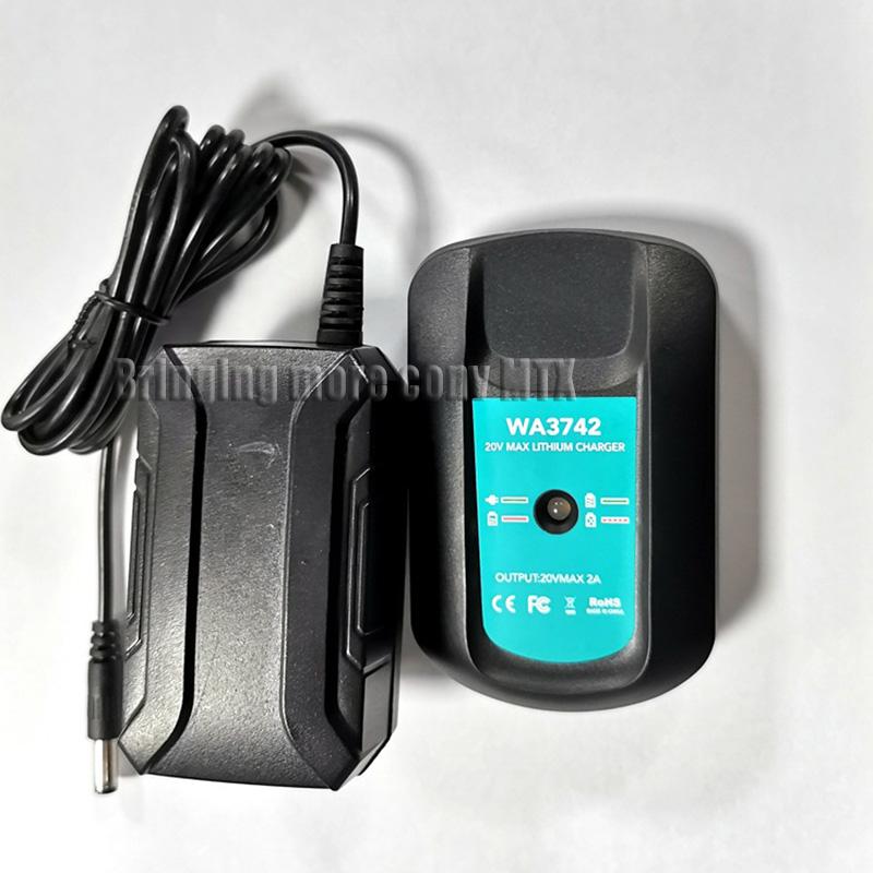 EU Plug Charger for Worx WA3875 20V 18v Li-ion battery 2.0A/3.0A charger for Worx WA3520 WA3525 WA3578 WA3575 WA3742 Fast Charge