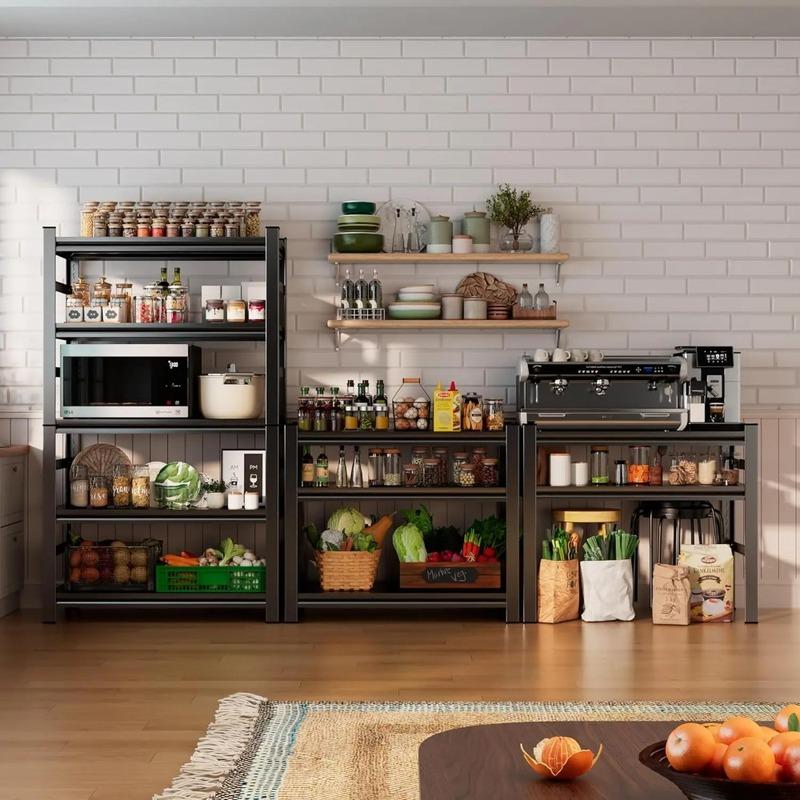 Высота 78''*Ширина 36'' Гаражные стеллажи, Прочные стеллажи для хранения для гаража, 2500 фунтов, Регулируемая 5-уровневая стеллажная система, Металл, Индивидуальное изготовление