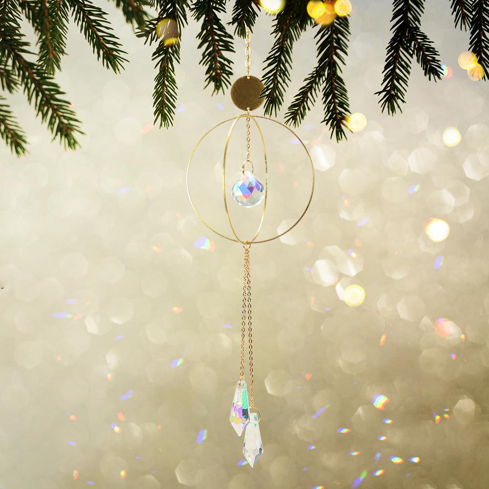 Crystal Sun Catcher Prisms Hanging Prisms Rainbow Crystal Sun Sensor Pendant for Window Outdoor Garden Wedding Decoration