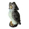 Садовая статуэтка совы на солнечной батарее, статуэтка совы из смолы с подсвеченными глазами, уличная чучела совы на солнечной батарее с пружинной головой для крыльца, газона, патио, двора