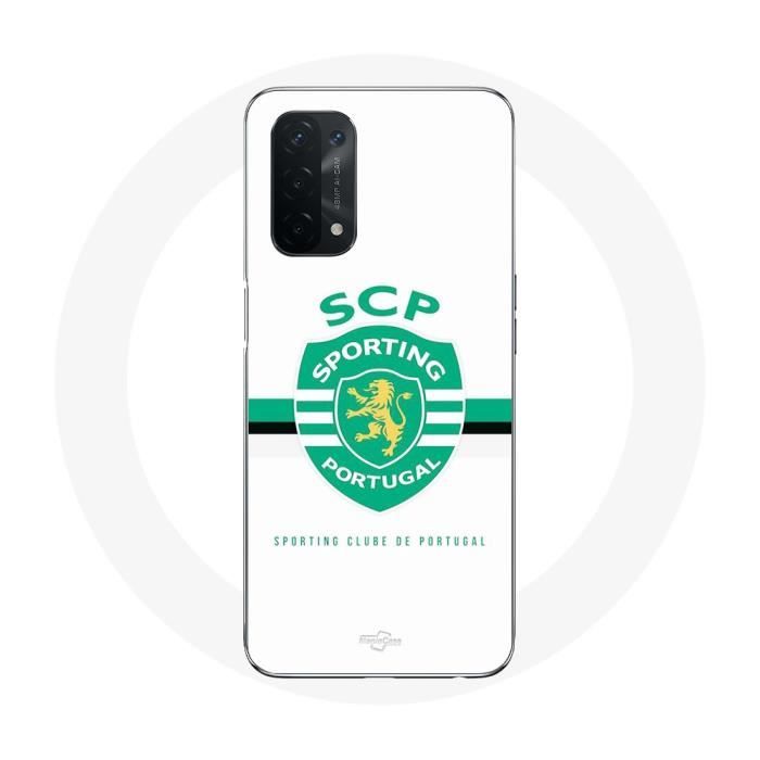 Coque pour Oppo A74 5G - MANIACASE - Sporting Portugal - Souple - Blanc - Mixte