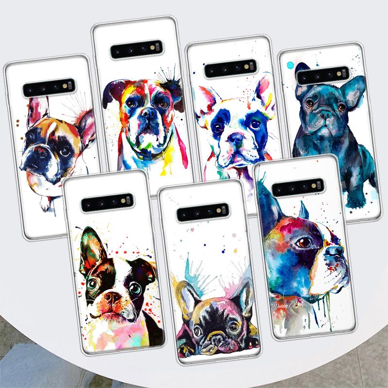 Чехол для телефона с изображением французского бульдога и мопса для Samsung Galaxy S10 Plus S20 FE S21 S22 Ultra S10E S9 S8 + S6 S7 Edge Lite Shell Coque