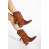 Women's Thick Mid Heeled Western Cowgril Style Casual Boots