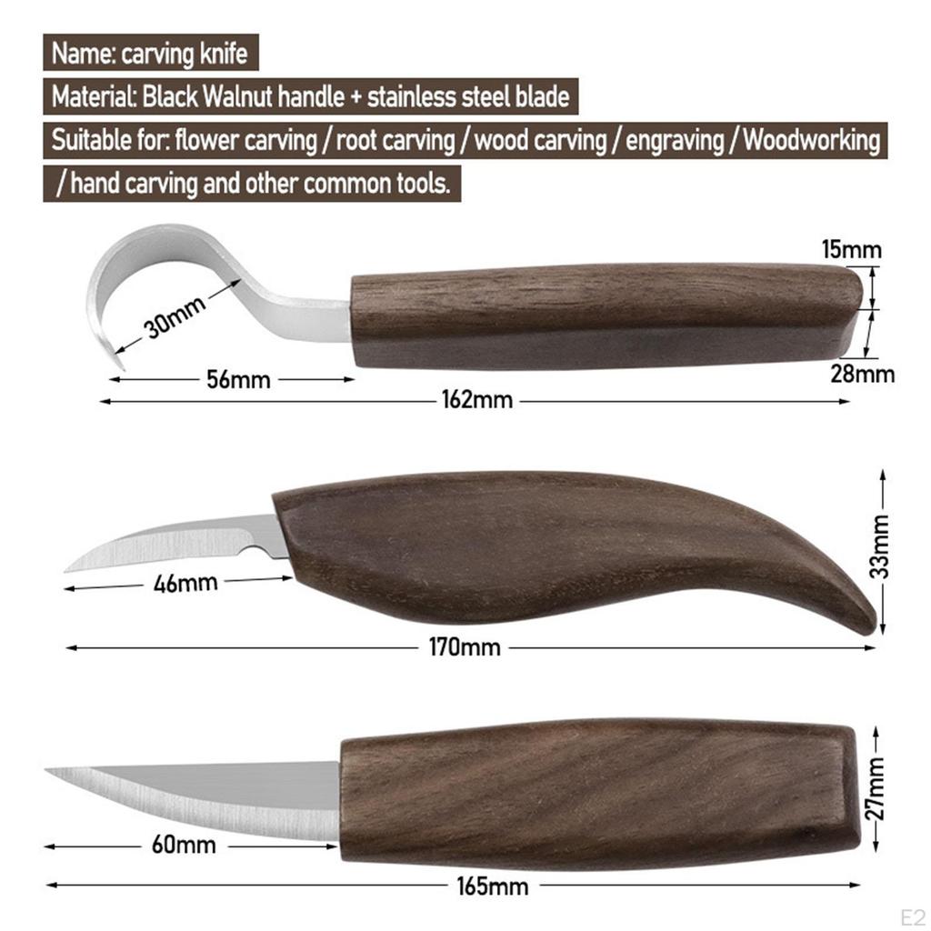 3Pcs Premium Whittling Wood Kit Woodworking Cutter Crafts DIY Adults